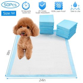 50Pcs/Set Dog Training Pads Puppy Pee Pads Cat Wee Mats Potty-Train 24x18In M 50Pcs/Set Dog Training Pads Puppy Pee Pads Cat Wee Mats Potty-Train 24x18In M